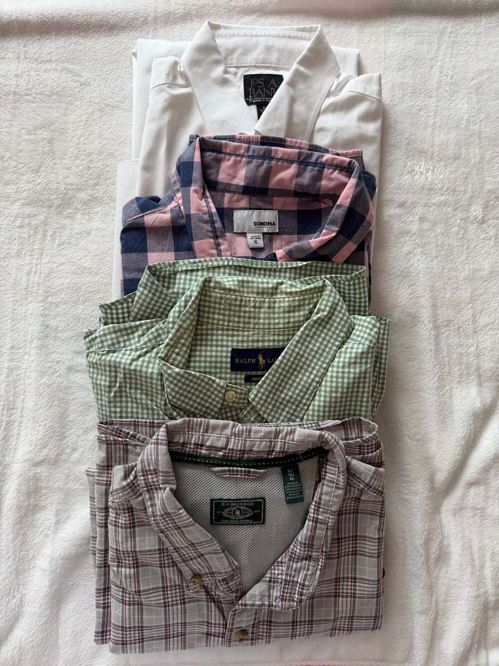 4 x Ralph Lauren & Other Brands Multicolor Button-Down Shirts XL Lot Bundle